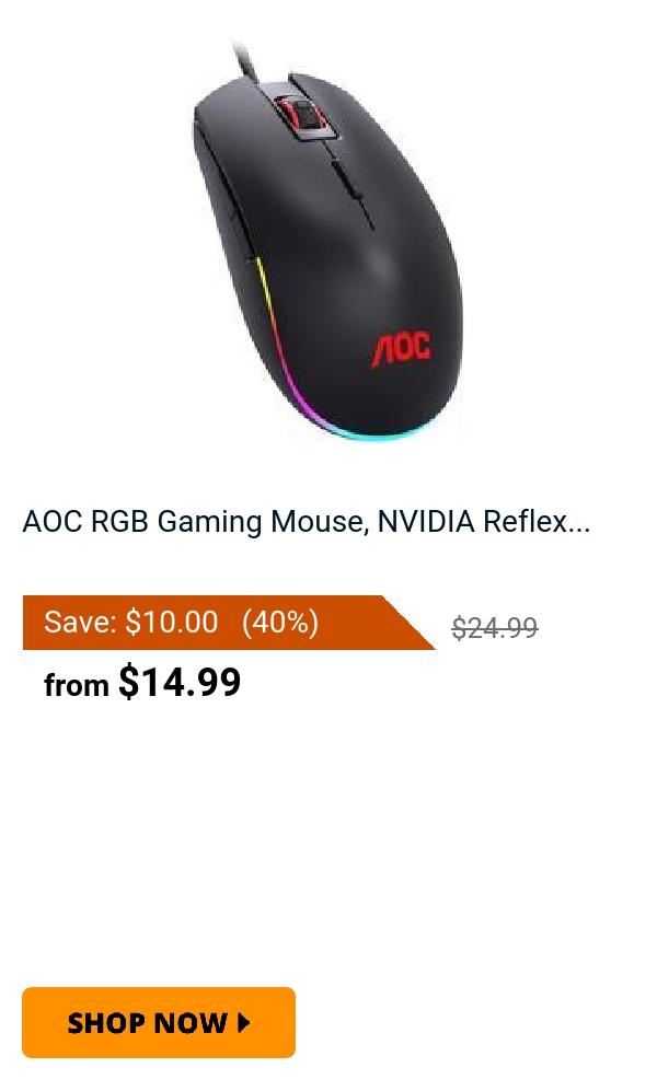 AOC RGB Gaming Mouse, NVIDIA Reflex...