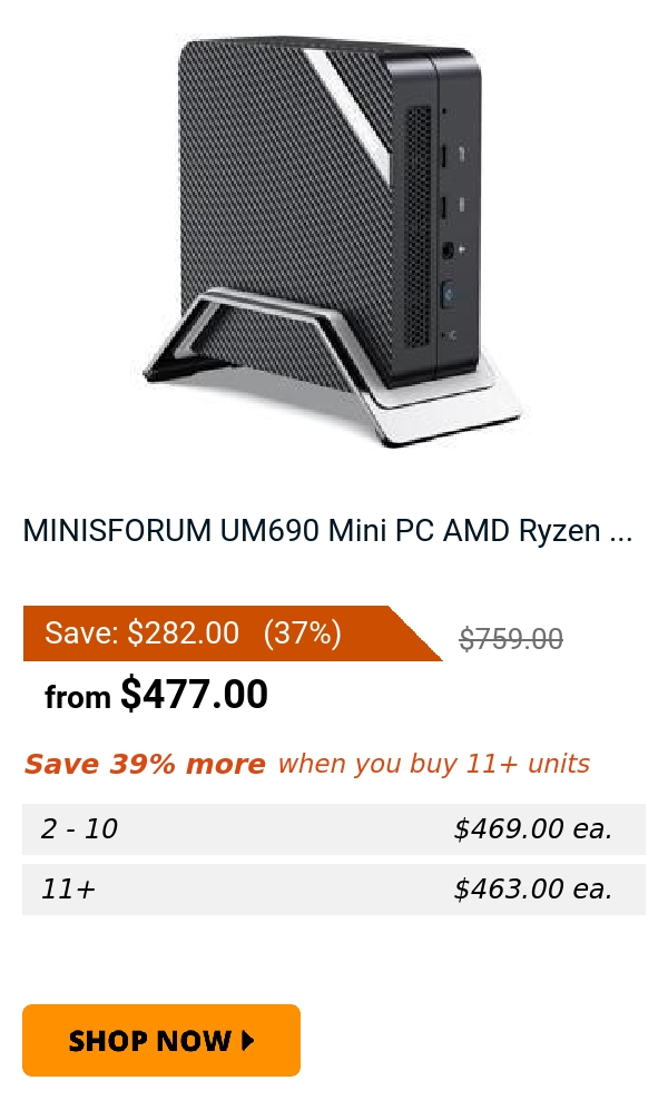 MINISFORUM UM690 Mini PC AMD Ryzen ...