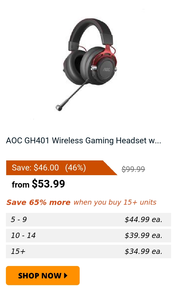 AOC GH401 Wireless Gaming Headset w...