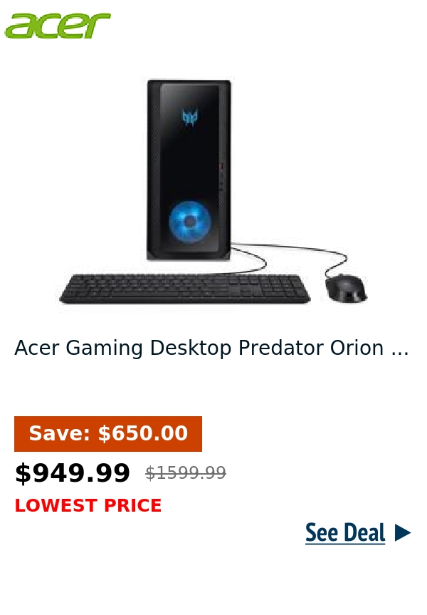 Acer Gaming Desktop Predator Orion ...