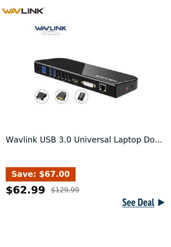 Wavlink USB 3.0 Universal Laptop Do...