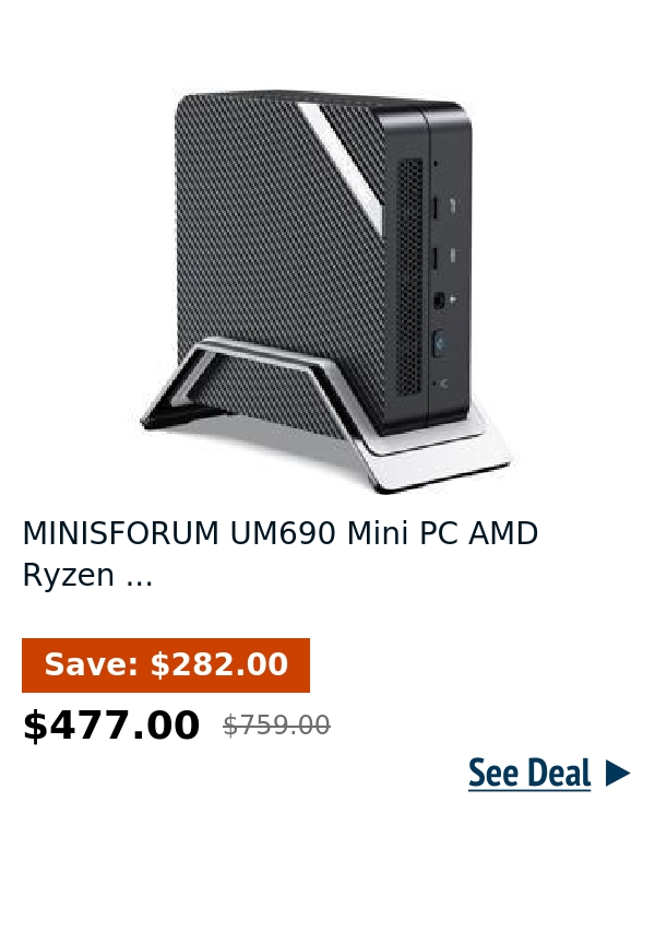 MINISFORUM UM690 Mini PC AMD Ryzen ...