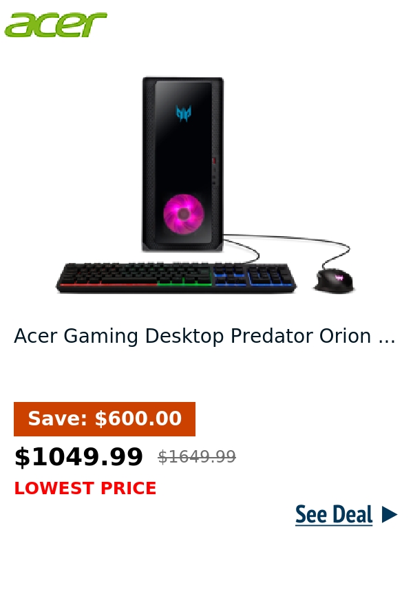 Acer Gaming Desktop Predator Orion ...