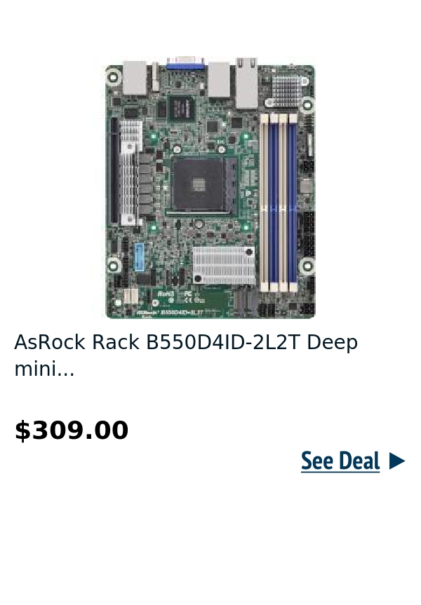 AsRock Rack B550D4ID-2L2T Deep mini...