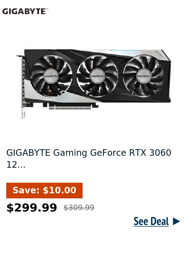 GIGABYTE Gaming GeForce RTX 3060 12...