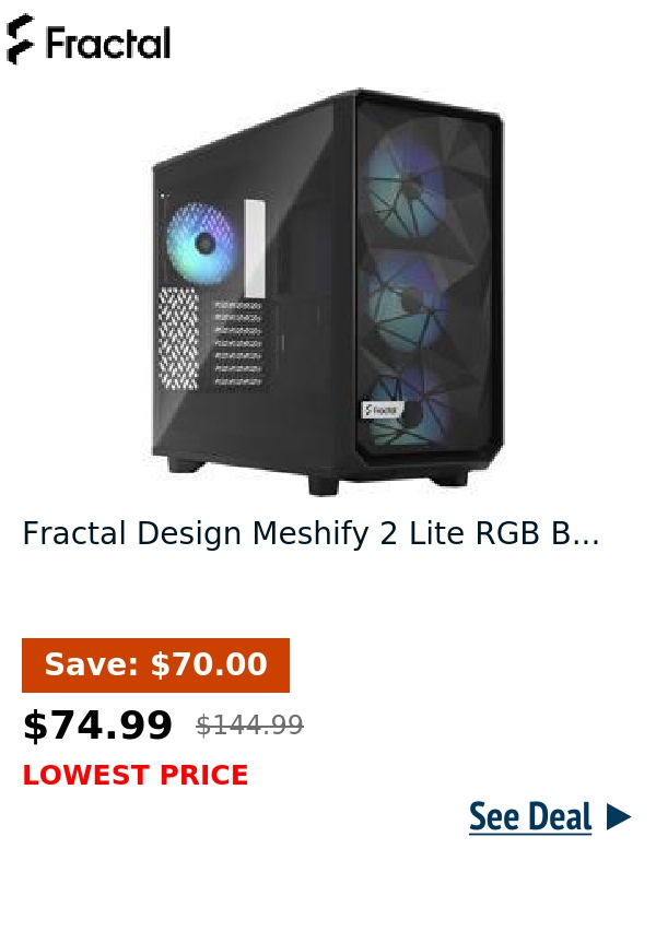 Fractal Design Meshify 2 Lite RGB B...