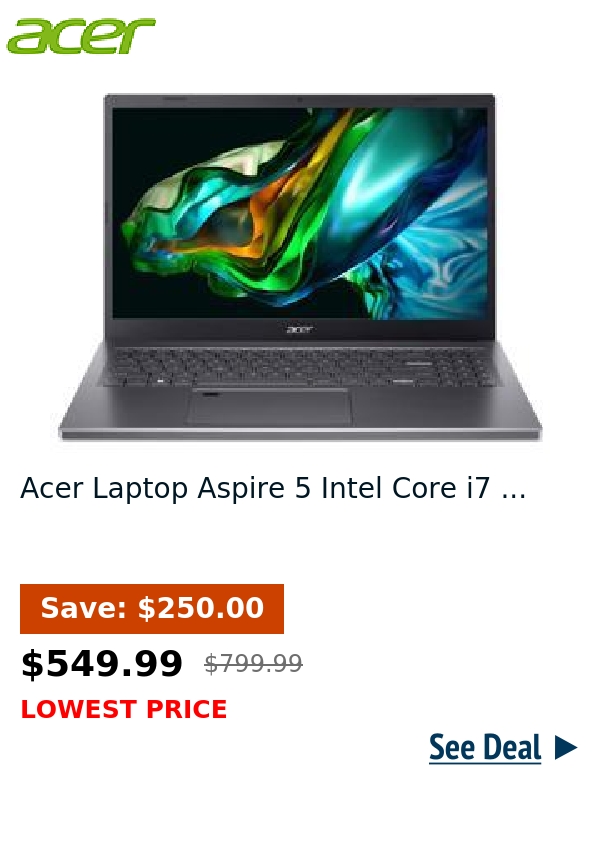 Acer Laptop Aspire 5 Intel Core i7 ...