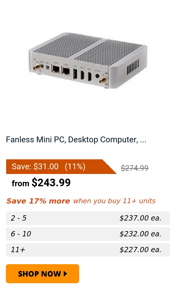 Fanless Mini PC, Desktop Computer, ...