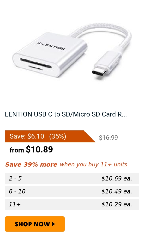 LENTION USB C to SD/Micro SD Card R...