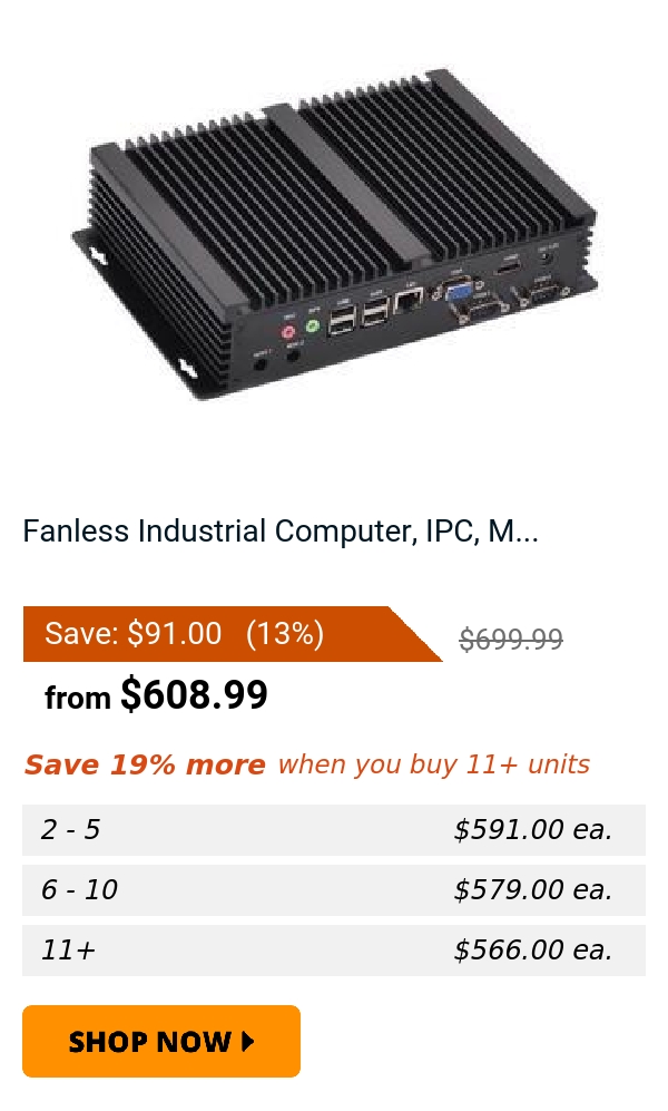 Fanless Industrial Computer, IPC, M...