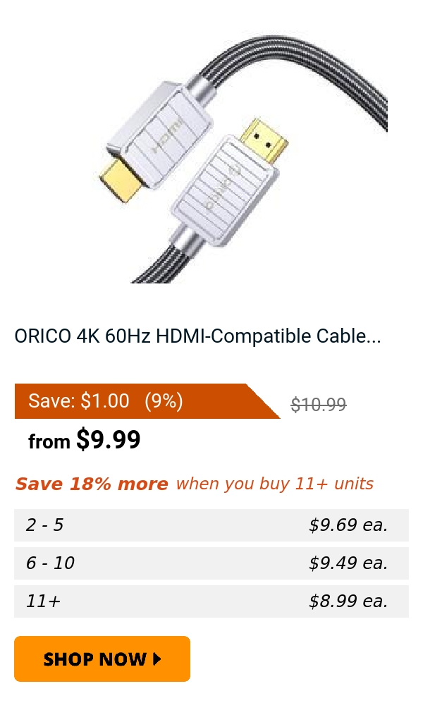 ORICO 4K 60Hz HDMI-Compatible Cable...