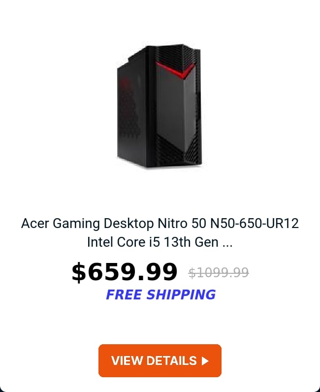 Acer Gaming Desktop Nitro 50 N50-650-UR12 Intel Core i5 13th Gen ...