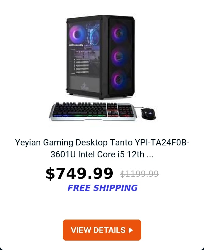 Yeyian Gaming Desktop Tanto YPI-TA24F0B-3601U Intel Core i5 12th ...