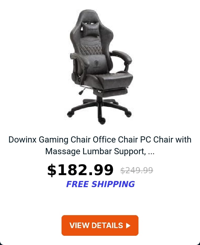 Dowinx Gaming Chair Office Chair PC Chair with Massage Lumbar Support, ...