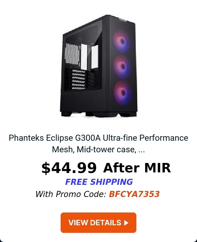 Phanteks Eclipse G300A Ultra-fine Performance Mesh, Mid-tower case, ...