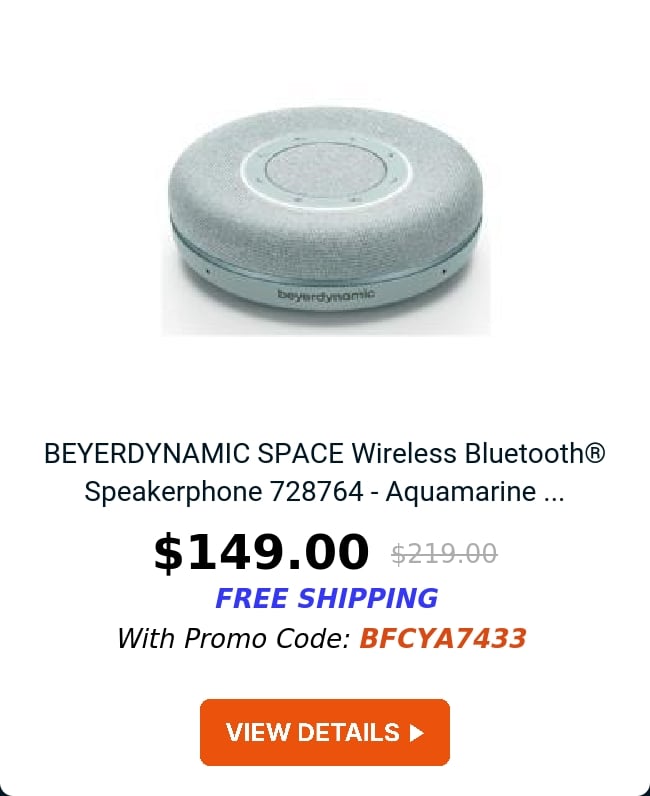 BEYERDYNAMIC SPACE Wireless Bluetooth® Speakerphone 728764 - Aquamarine ...