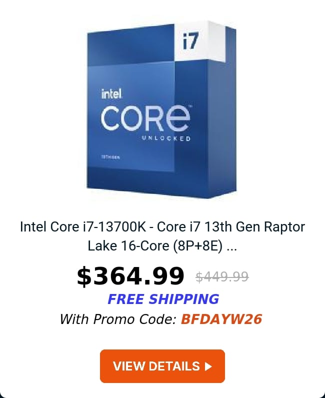 Intel Core i7-13700K - Core i7 13th Gen Raptor Lake 16-Core (8P+8E) ...