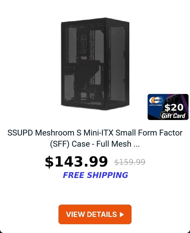 SSUPD Meshroom S Mini-ITX Small Form Factor (SFF) Case - Full Mesh ...