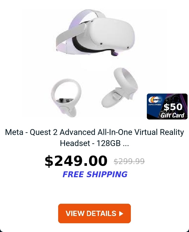 Meta - Quest 2 Advanced All-In-One Virtual Reality Headset - 128GB ...