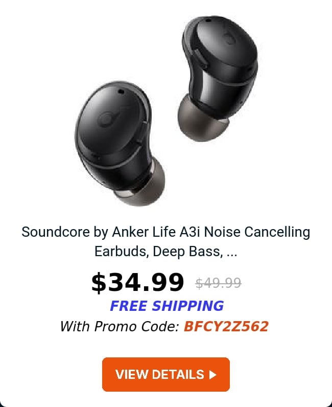 Soundcore by Anker Life A3i Noise Cancelling Earbuds, Deep Bass, ...