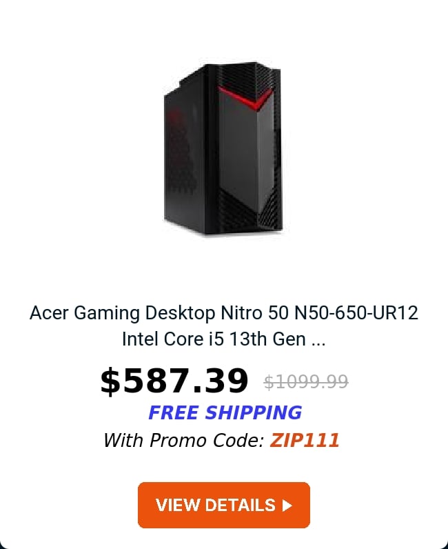 Acer Gaming Desktop Nitro 50 N50-650-UR12 Intel Core i5 13th Gen ...