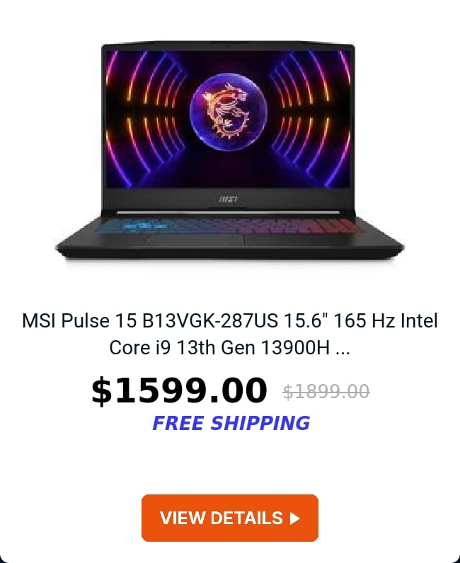 MSI Pulse 15 B13VGK-287US 15.6