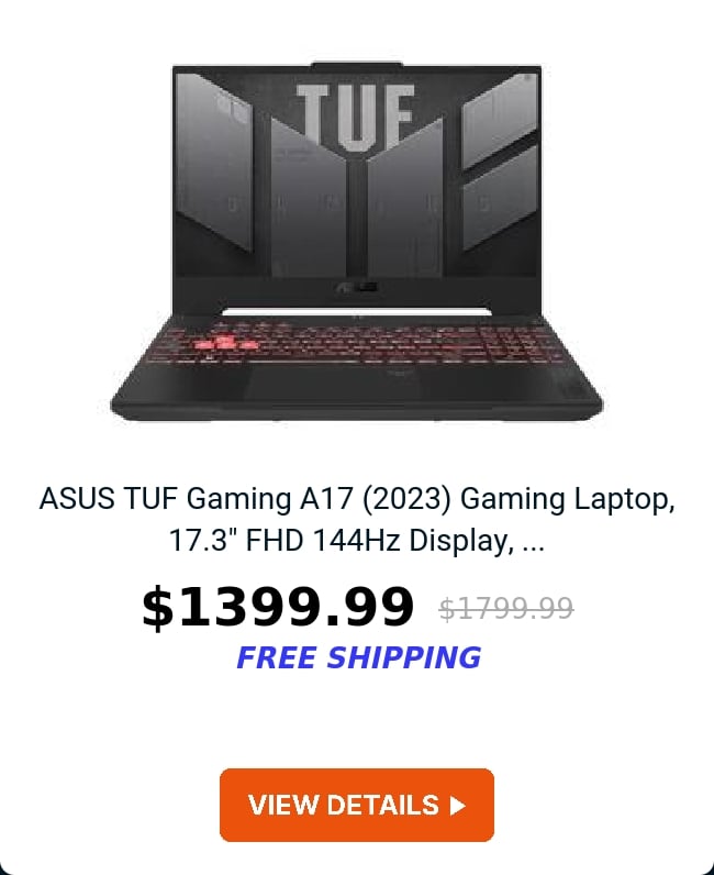 ASUS TUF Gaming A17 (2023) Gaming Laptop, 17.3