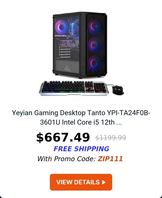 Yeyian Gaming Desktop Tanto YPI-TA24F0B-3601U Intel Core i5 12th ...