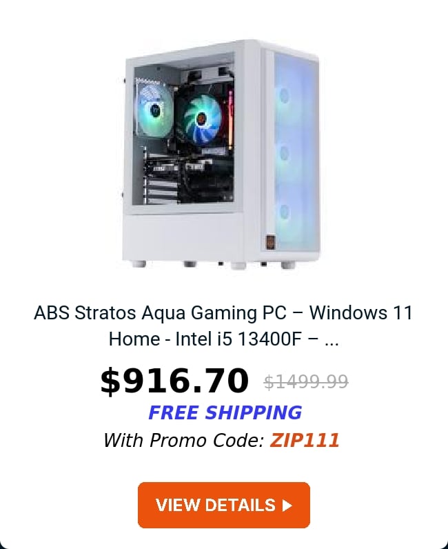 ABS Stratos Aqua Gaming PC – Windows 11 Home - Intel i5 13400F – ...