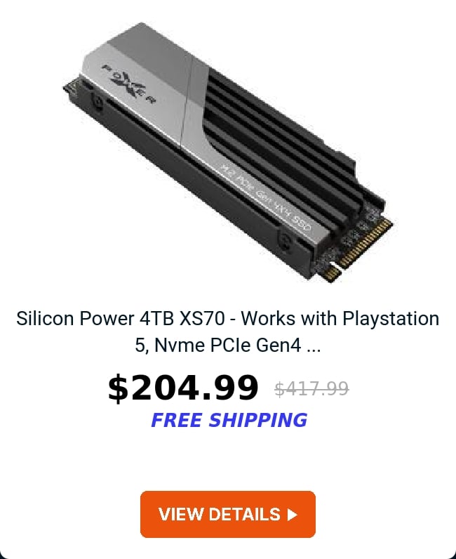 Silicon Power 4TB XS70 - Works with Playstation 5, Nvme PCIe Gen4 ...