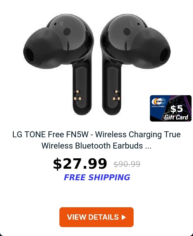 LG TONE Free FN5W - Wireless Charging True Wireless Bluetooth Earbuds ...