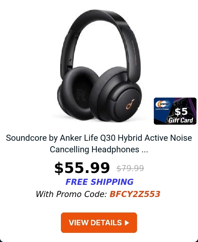 Soundcore by Anker Life Q30 Hybrid Active Noise Cancelling Headphones ...