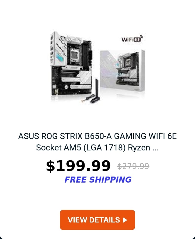 ASUS ROG STRIX B650-A GAMING WIFI 6E Socket AM5 (LGA 1718) Ryzen ...