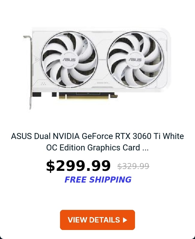 ASUS Dual NVIDIA GeForce RTX 3060 Ti White OC Edition Graphics Card ...