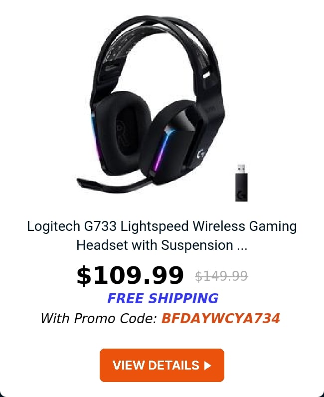 Logitech G733 Lightspeed Wireless Gaming Headset with Suspension ...