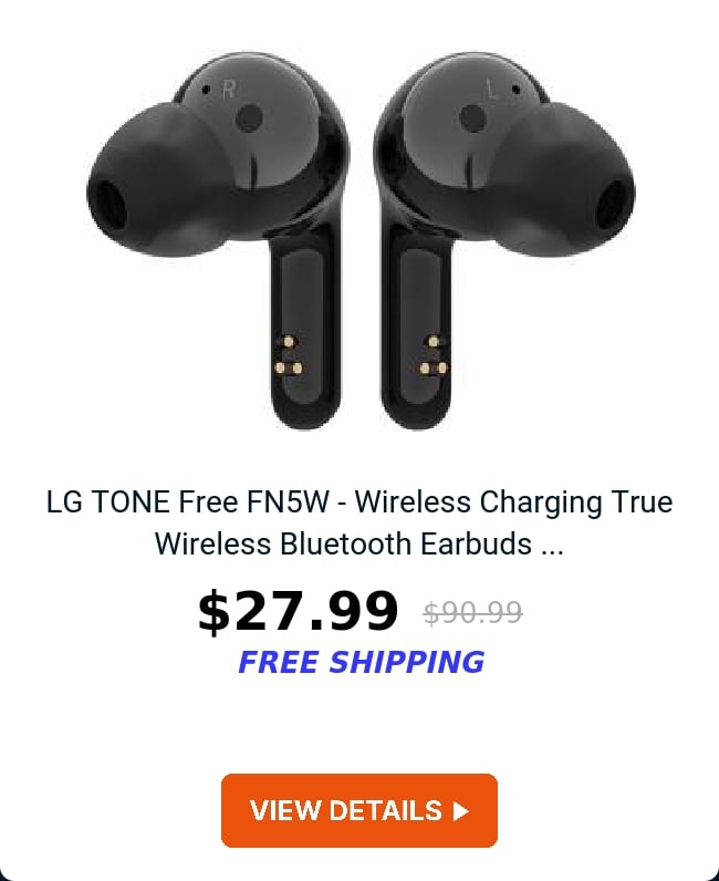 LG TONE Free FN5W - Wireless Charging True Wireless Bluetooth Earbuds ...