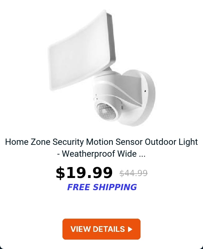 Home Zone Security Motion Sensor Outdoor Light - Weatherproof Wide ...