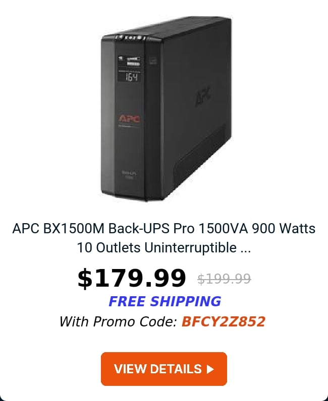 APC BX1500M Back-UPS Pro 1500VA 900 Watts 10 Outlets Uninterruptible ...