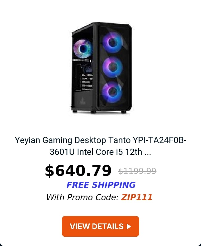Yeyian Gaming Desktop Tanto YPI-TA24F0B-3601U Intel Core i5 12th ...