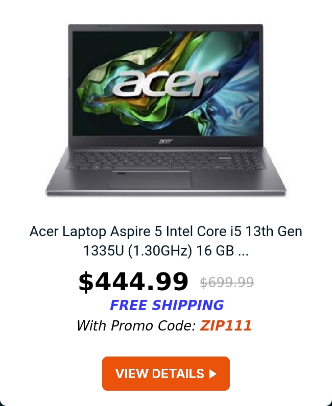 Acer Laptop Aspire 5 Intel Core i5 13th Gen 1335U (1.30GHz) 16 GB ...