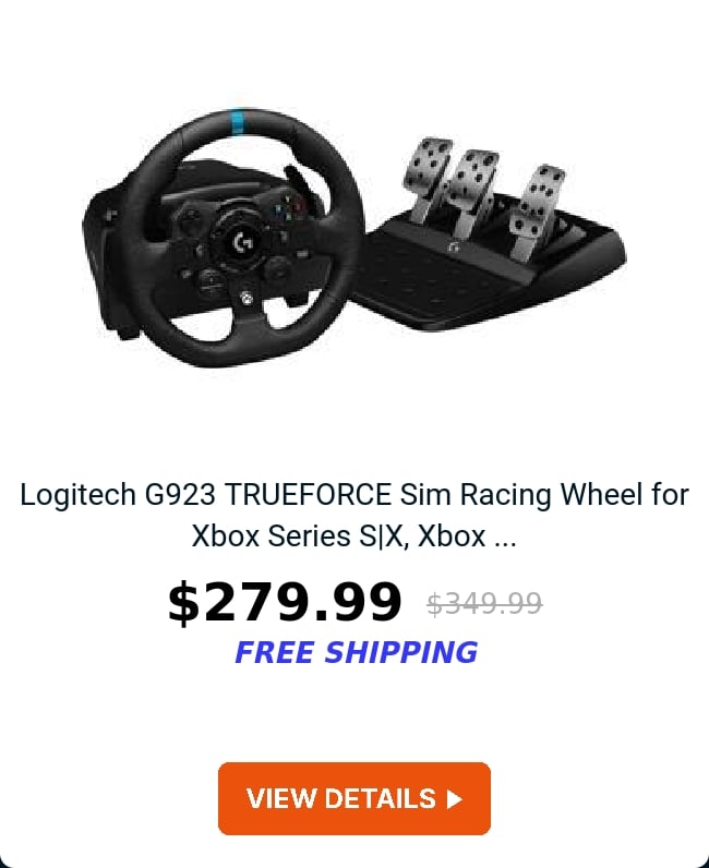 Logitech G923 TRUEFORCE Sim Racing Wheel for Xbox Series S|X, Xbox ...