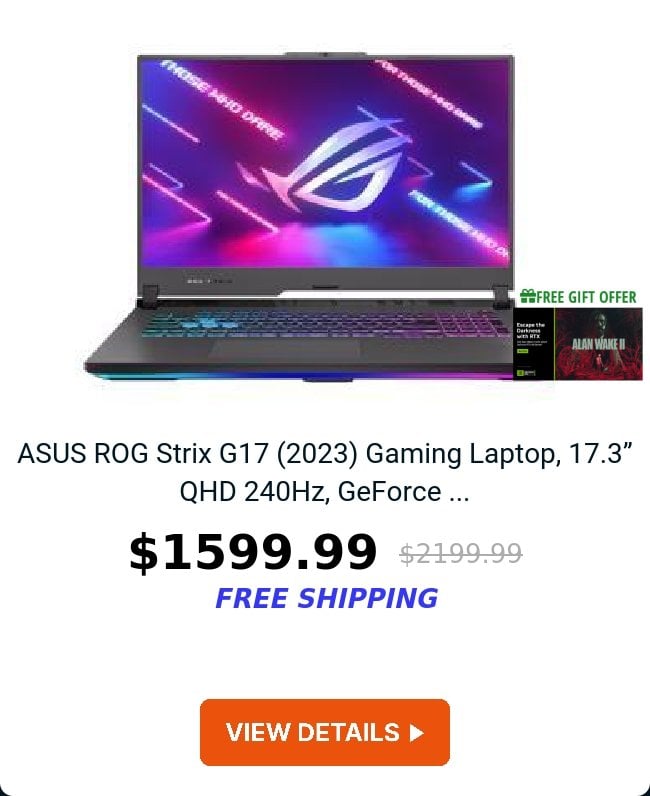 ASUS ROG Strix G17 (2023) Gaming Laptop, 17.3