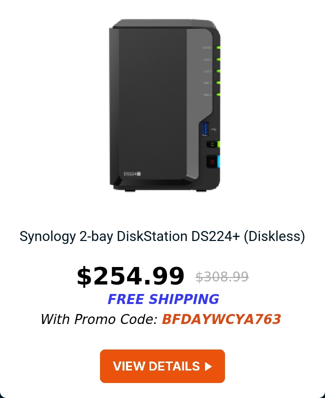 Synology 2-bay DiskStation DS224+ (Diskless) 