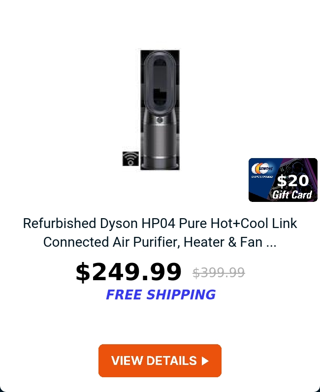 Refurbished Dyson HP04 Pure Hot+Cool Link Connected Air Purifier, Heater & Fan ...