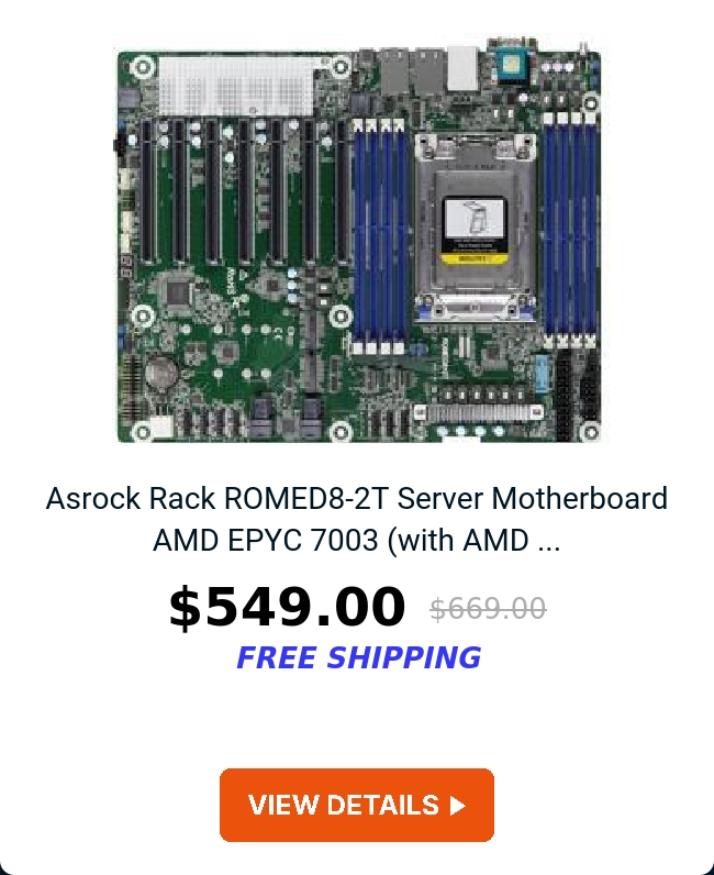 Asrock Rack ROMED8-2T Server Motherboard AMD EPYC 7003 (with AMD ...