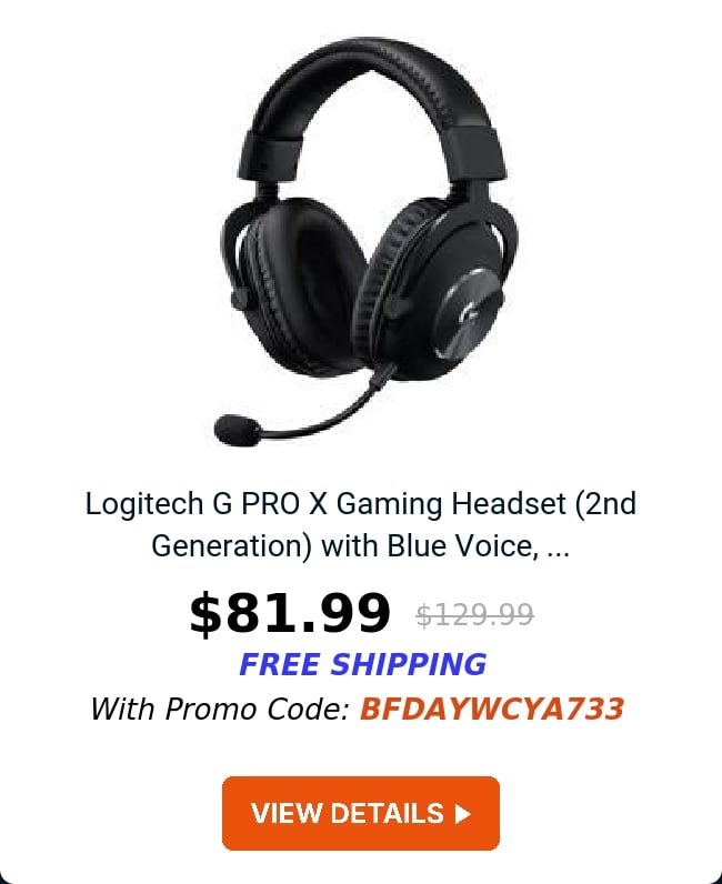 Logitech G PRO X Gaming Headset (2nd Generation) with Blue Voice, ...