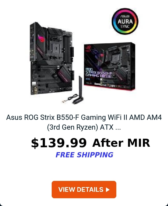 Asus ROG Strix B550-F Gaming WiFi II AMD AM4 (3rd Gen Ryzen) ATX ...