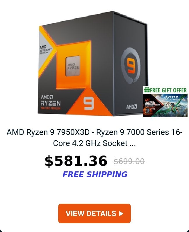 AMD Ryzen 9 7950X3D - Ryzen 9 7000 Series 16-Core 4.2 GHz Socket ...