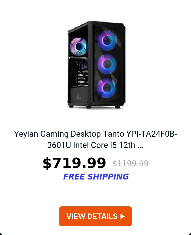 Yeyian Gaming Desktop Tanto YPI-TA24F0B-3601U Intel Core i5 12th ...