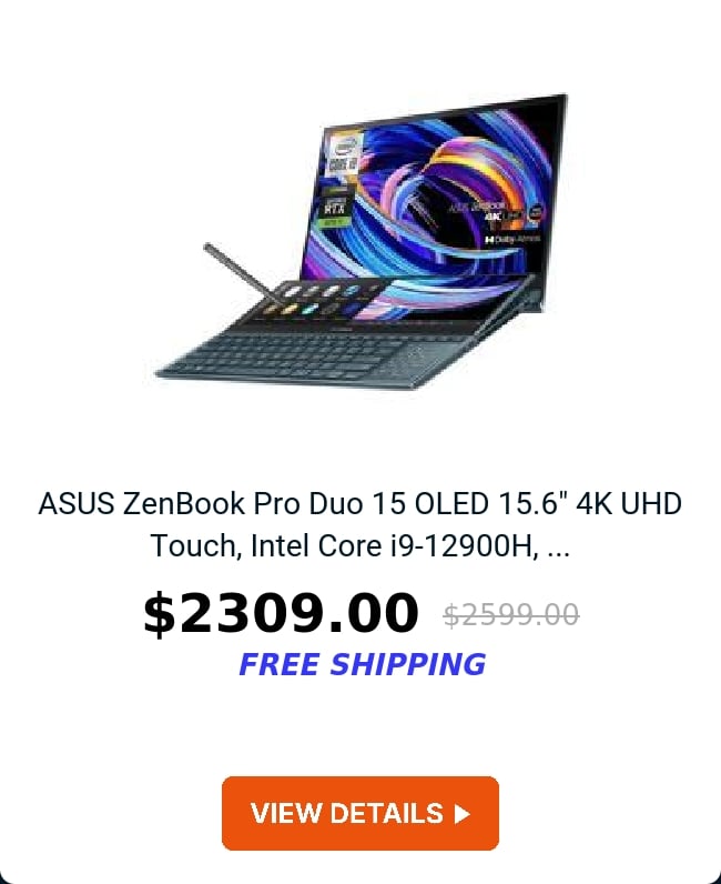 ASUS ZenBook Pro Duo 15 OLED 15.6